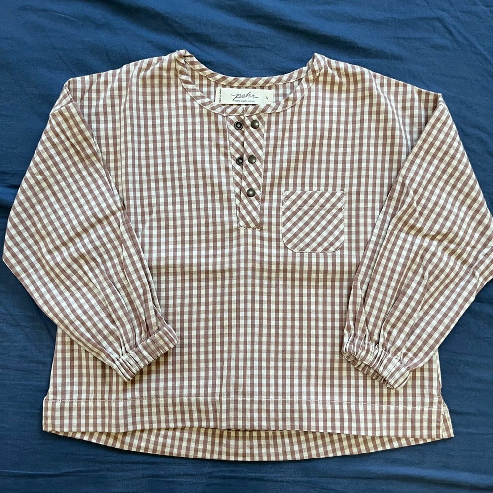 Pehr gingham blouse size 4T